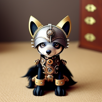 Steampunk Wolf Statue Miniature 3D amazingwallpapersa blogspot com (17)