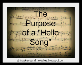 hello songs, greeting songs, preschool, names, strings keys and melodies, beginning music, movement activities