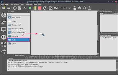 Cara Menghubungkan Router Mikrotik di GNS3 ke Internet Dengan NAT