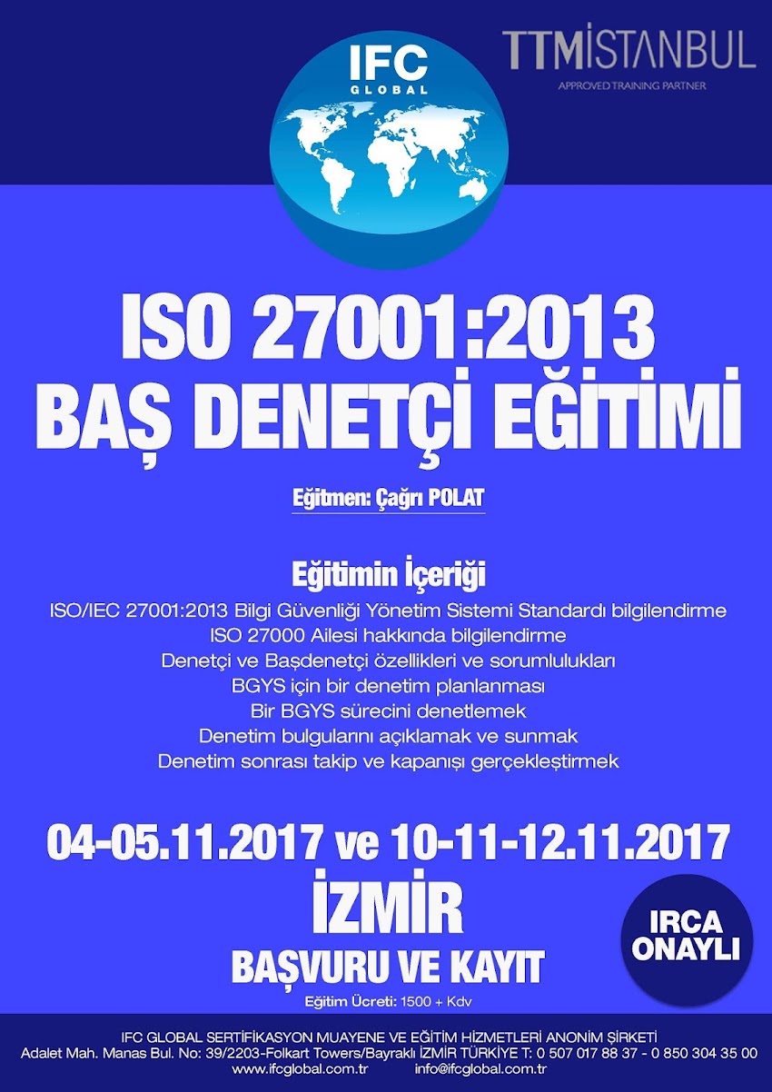 ISO 27001 Başdenetçi Eğitimi (İzmir)