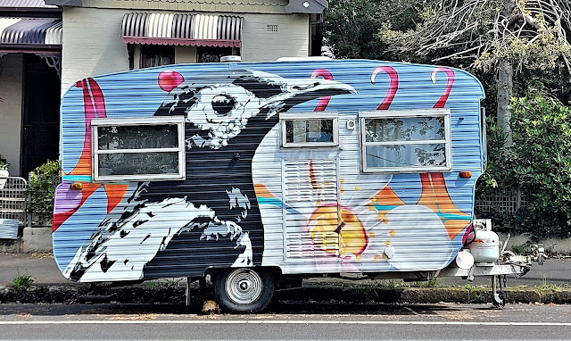 Painted caravan in Katoomba by Man.De