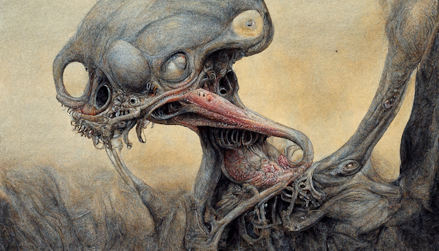 Scientific Drawings of Strange Alien Animals