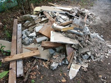 bathroom debris