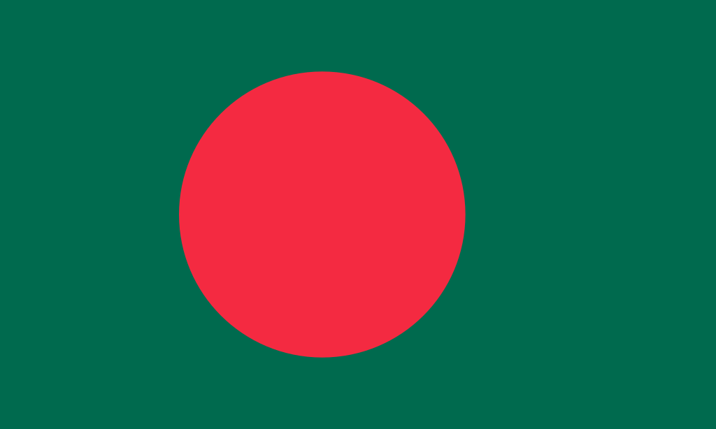 The National Flag of People's Republic of Bangladesh