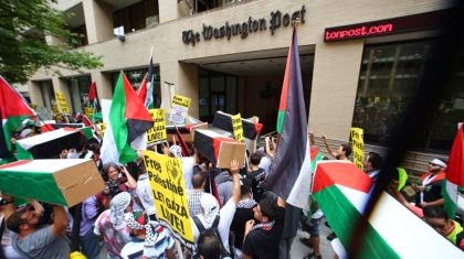 Protestas contra parcialidad de medios de EEUU sobre Gaza