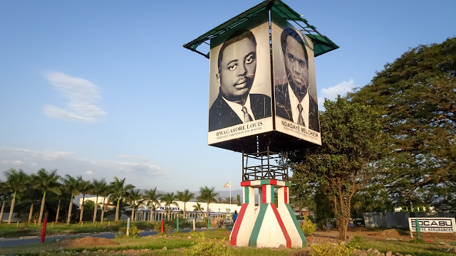 First monument in Bujumbura when entering the city