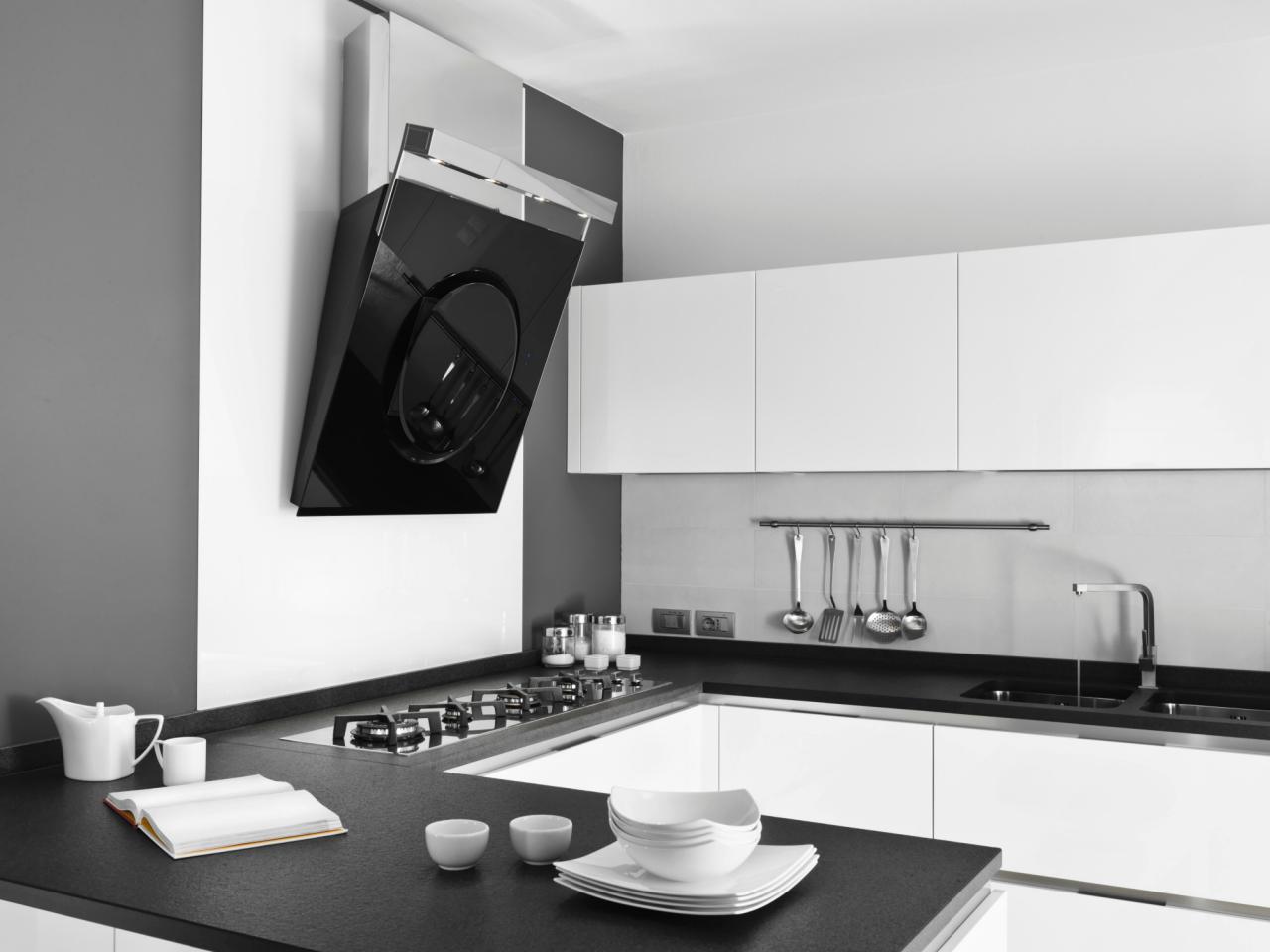 Modern Kitchen With Black Granite Countertops Kitchen