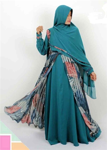 Trend model busana gamis muslimah syar'i terbaru untuk lebaran 2017/2018