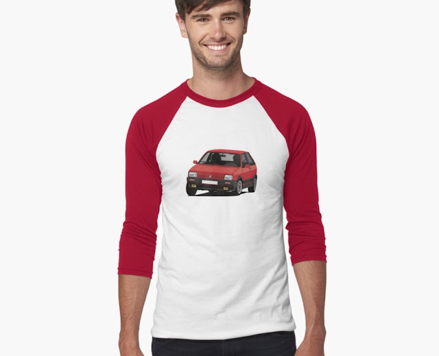 Red vintage SEAT Ibiza SXi illustration - T-shirts