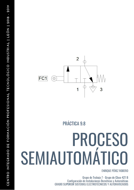 Proceso semiautomático  Electroneumática  Práctica 9.8