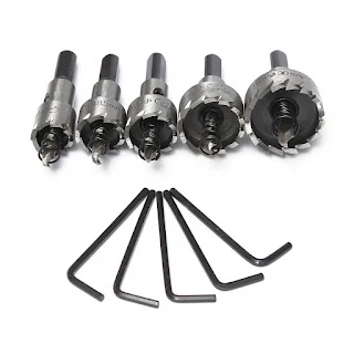 5pcs 16-30mm Hole Saw Cutter Drill Bit Set HSS Hole Saw Multi-Purpose Metal Reamer Power Tooth Cutter Hown - store