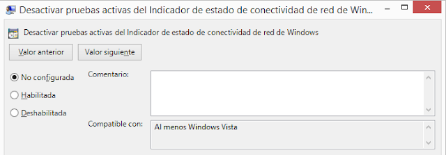 Windows: Signo de admiración en conexión