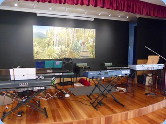 The stage is set for the musical entertainment!