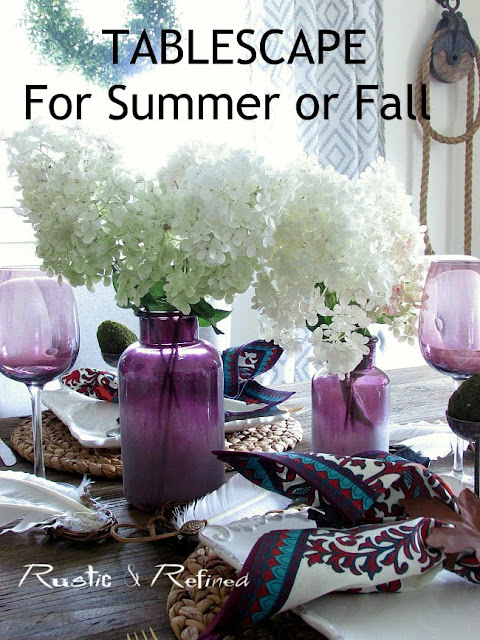 Setting a quick and easy summer tablescape when you no time or money.