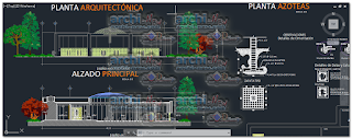 façade project University Cafeteria administration building dwg 2