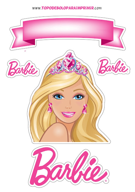 topper de bolo barbie para imprimir