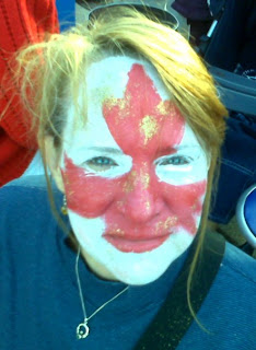 Canadian Flag Face Paint