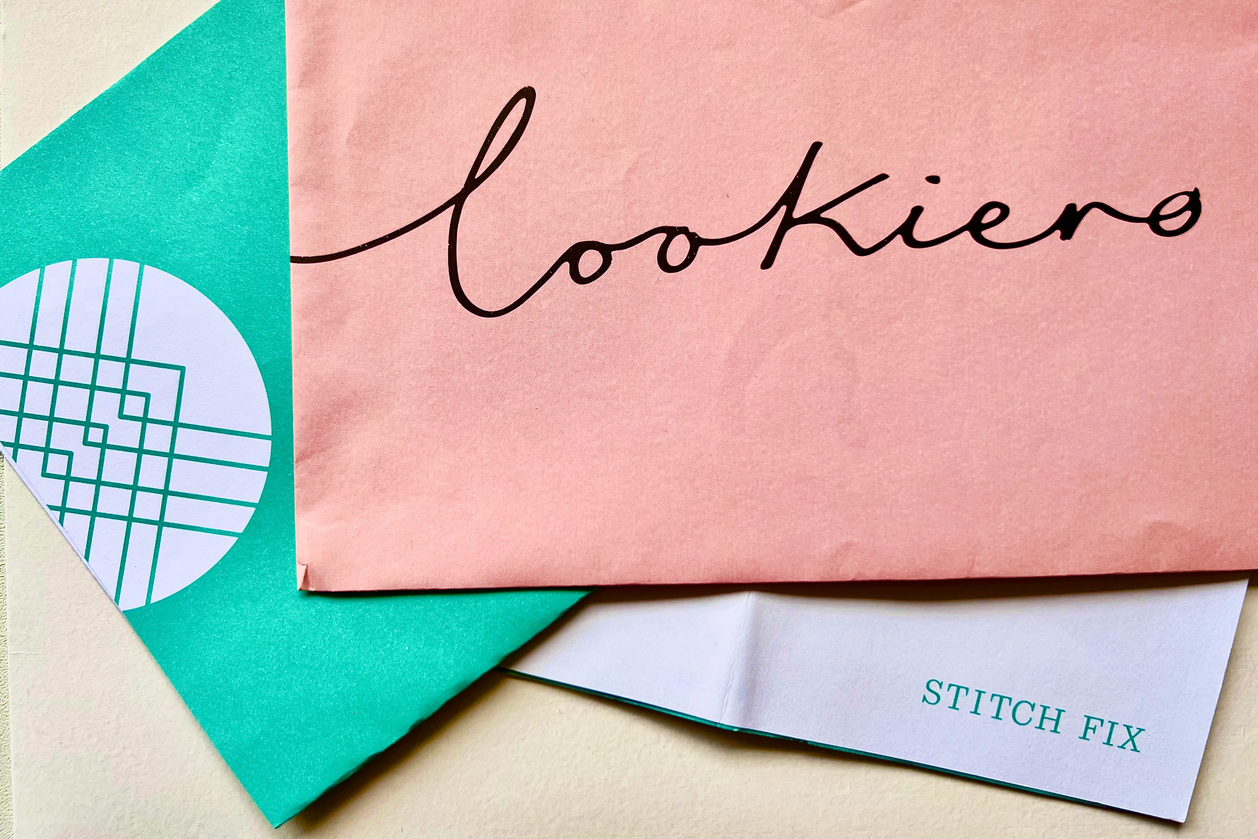 Documents sent with personal shopping selection from Lookiero and Stitch Fix showing their logos