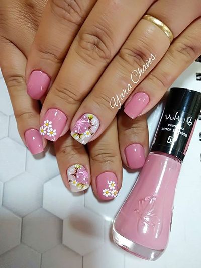 unhas decoradas rosa 1