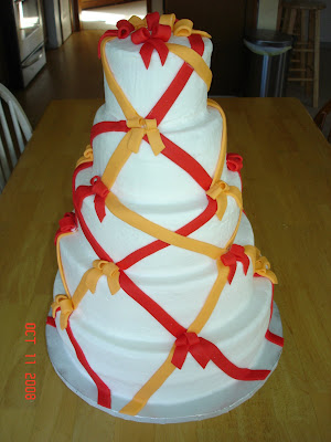 Red And Orange Wedding Cakes