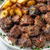 Delicious Air Fryer Garlic Butter Steak Bites and Potatoes Recipe