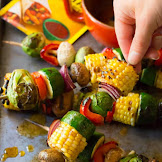 Grilled Fajita Vegetable Skewers