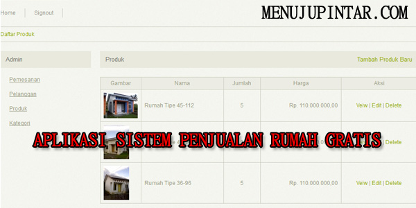 Aplikasi Sistem Penjualan Rumah Gratis