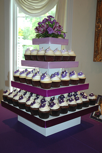 Purple Wedding Cupcakes