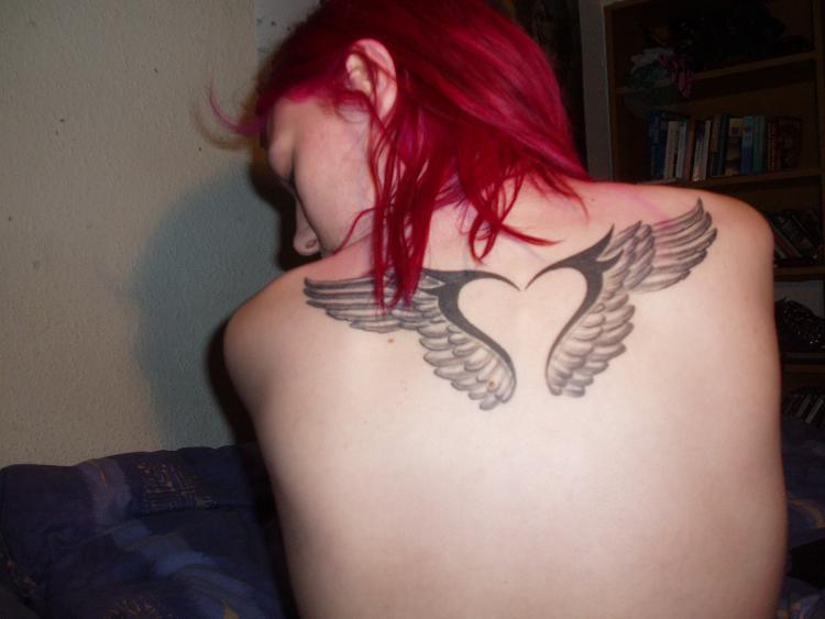 Beautiful Butterfly On The Back Body tattoos