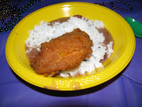 fried chicken red beans rice