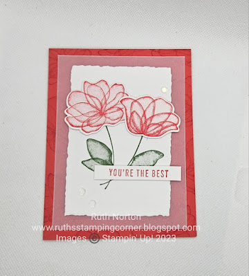 stampin up, translucent florals