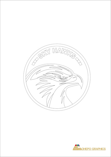 The Nigerian AirForce Sky Hawks Patch (Retouched By OhepoGraphics) Line Work