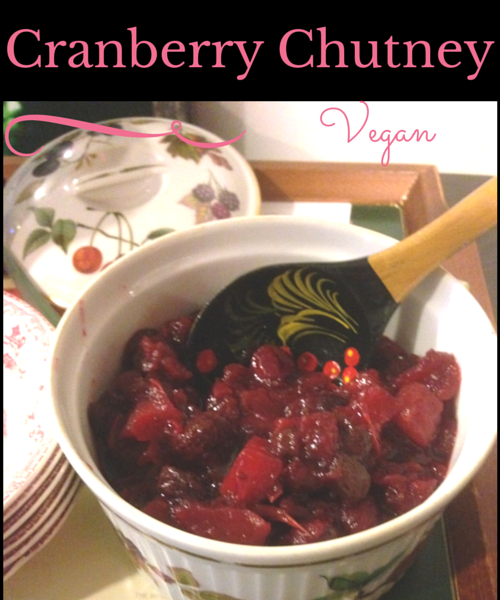 Thanksgiving cranberry chutney - vegan