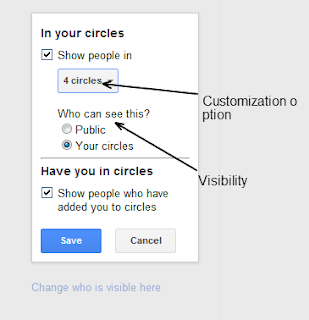 Manage how others can see your circle on Google+