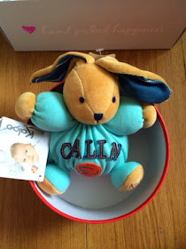 bunny ted with blue outfit on