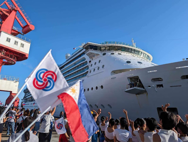 MV Serenade of the Seas docked at the Leyte Wharf in Subic Bay on Monday, March 25, 2024. The ship from the Royal Caribbean International cruise line carried around 2,500 passengers who toured around the Freeport and its neighboring towns.