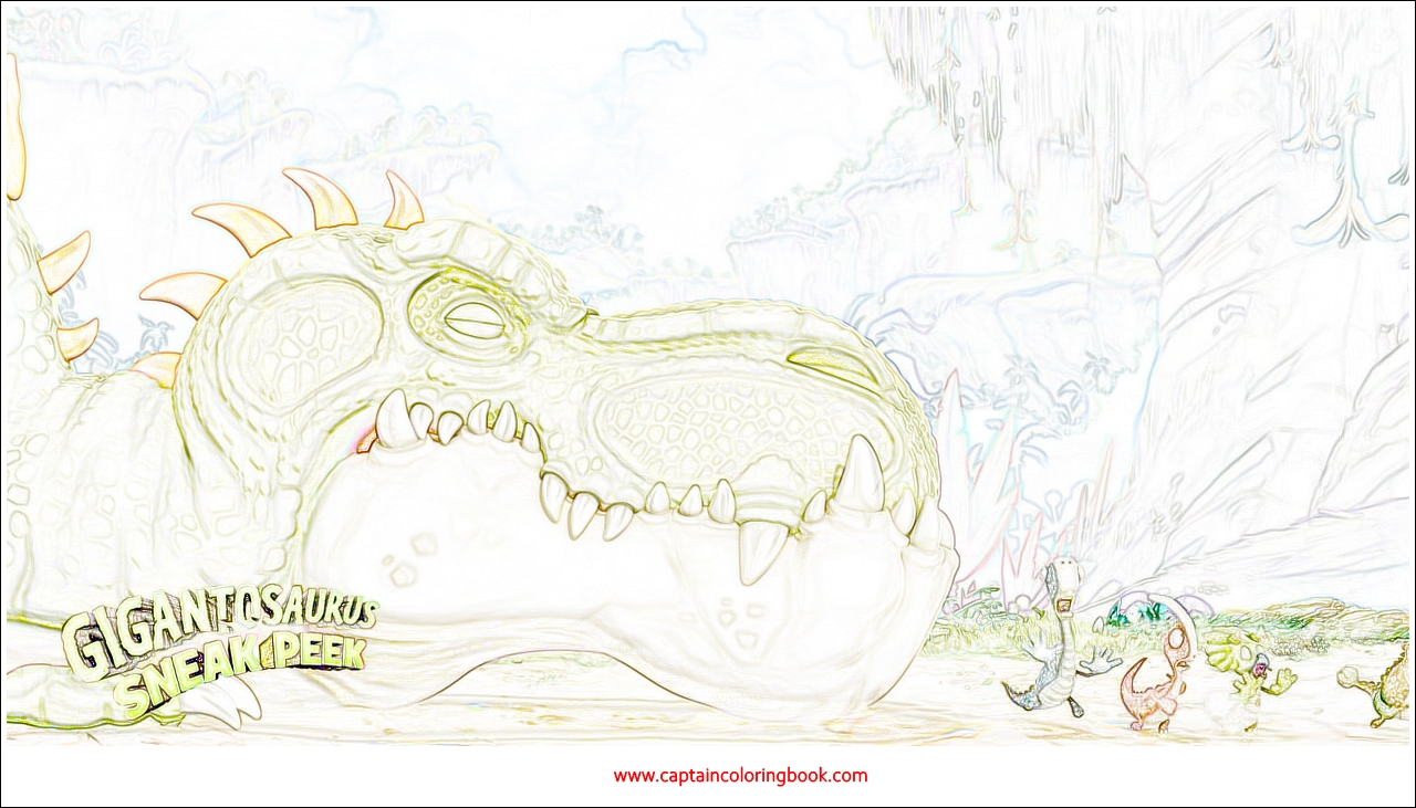 Gigantosaurus Disney Junior Coloring Pages : Page 1 of 1 start overpage