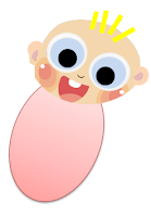 Cartoon image of newborn baby