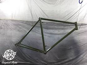 veloce original fixies fixed bike bicycle single speed singlespeed craftmade restoration tips sandblasting painting frame