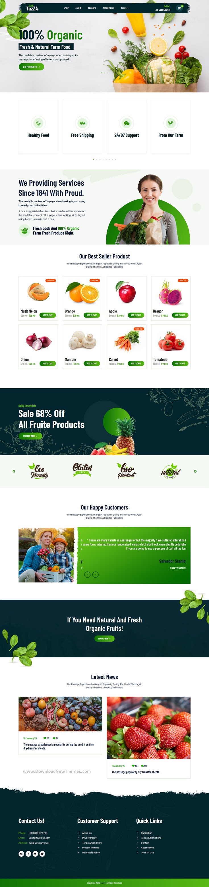 Organic Food HTML5 Template