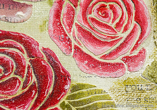 Layers of ink - Mixed Media Rose Canvas Tutorial by Anna-Karin Evaldsson.