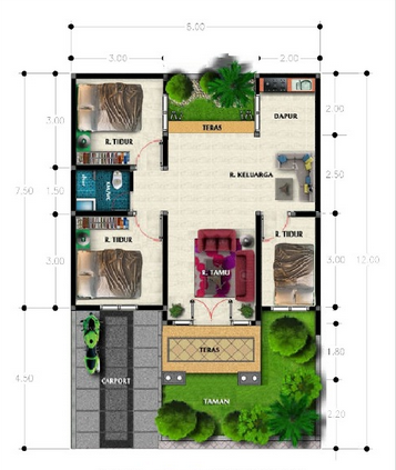 Contoh Gambar Desain  Sketsa Rumah  Dengan  Biaya  Pembuatan 