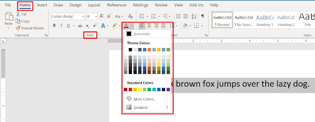 font-color-change-in-ms-word