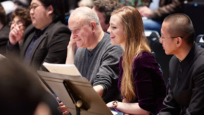 Colin Matthews with composers from a previous LSO Panufnik Composers Scheme