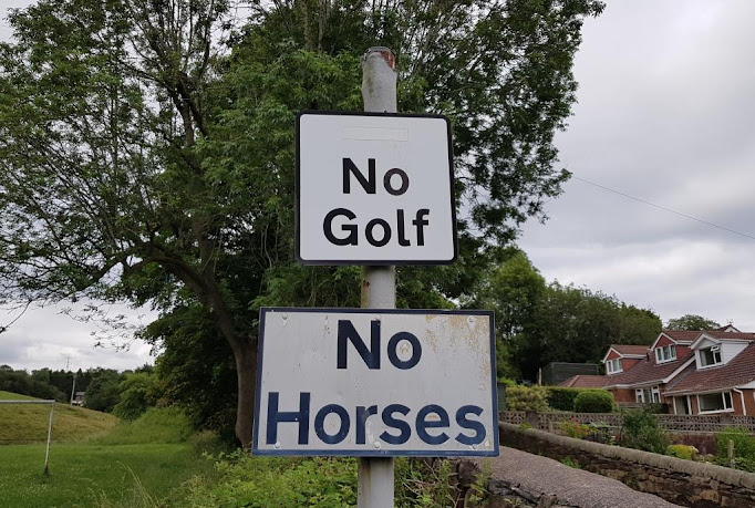NO GOLF sign in Compstall, Stockport