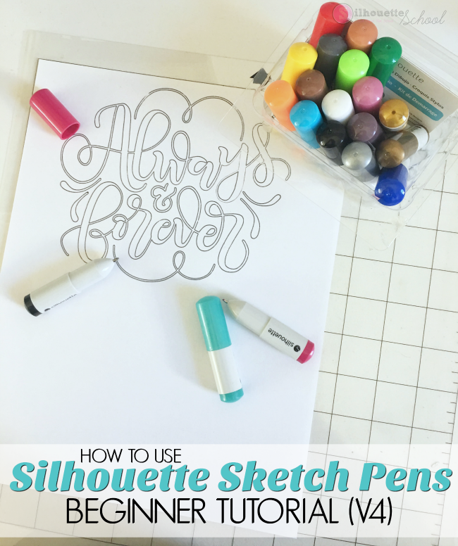 Silhouette Sketch Pens Tutorial For Beginners V4