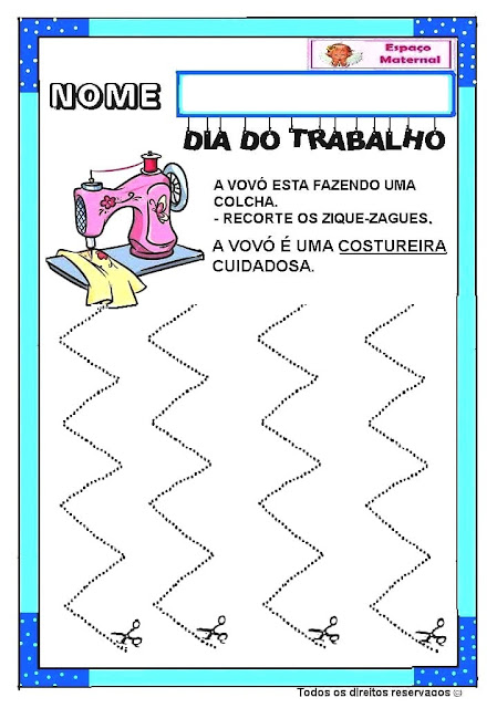 Dia do trabalhador,coordenação motora educação infantil