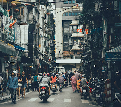 A local street in Vietnam