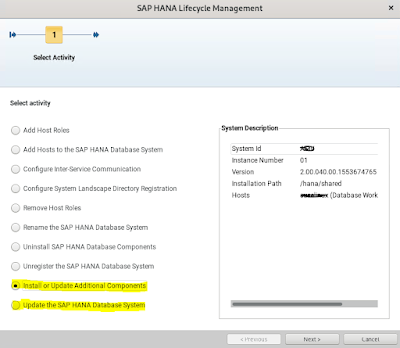 Updating an SAP HANA System Landscape - Overview