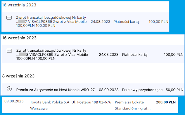 Moje zarabianie na bankach - podsumowanie sierpnia 2023 roku